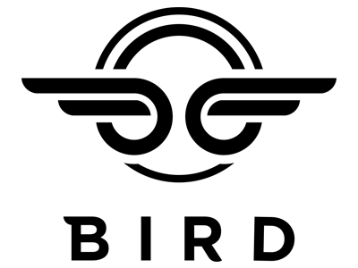 Logo for Bird e-scooters and e-bikes